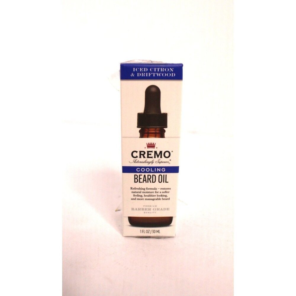 Cremo Cooling Beard Oil 1 fl oz Iced Citron & Driftwood Barber Grade NWB